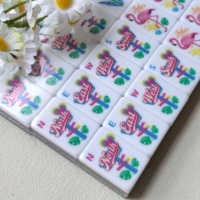Offre Spéciale : Ensemble de Tuiles de Mahjong de Luxe en Acrylique, Faible MOQ, Prêt à Expédier, Motif Pailleté Scintillant, Cadeau Promotionnel, Mahjong pour la Vente en Gros
