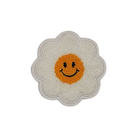 Décoration de bébé à fleurs personnalisées patchs en chenille en stock patchs de broderie en serviette