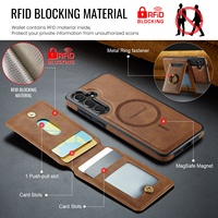 Casing Pelindung Poliuretan Desain Hewan, Kompatibel dengan S25 Plus, Ring-Style Magnetic Cardholder, Mendukung Pengisian Daya Nirkabel