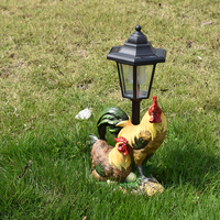 Lampu tenaga surya taman luar ruangan, patung kelinci kerdil kerajinan hewan Resin, dekorasi jalan taman halaman belakang, perabot rumah Natal