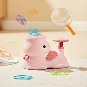 Juego de lanzamiento de discos voladores para niños, juguete de lanzador de cohetes de disco volador con diseño de elefante para interiores y exteriores - Product Image 1