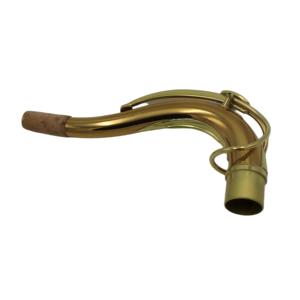 Col <span class=keywords><strong>de</strong></span> saxophone ténor SBA en cuivre importé, électrophorèse or foncé avec plaque ronde - Product Image 3