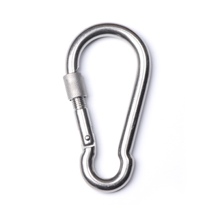 304 thép không gỉ mùa xuân Snap móc nhiệm vụ nặng nề Snap Carabiner Clip với Nut cho chuỗi, leo núi dây an toàn, wirerope - Product Image 3