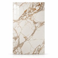 Dalle de pierre frittée polie blanche 1800x3200x9mm, finition brillante, 3 motifs continus, pour comptoir, mur, sol, intérieur de luxe