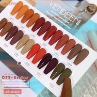 Vendeeni ensemble de vernis à ongles gel à bas quantité minimale de commande 6 pièces marque privée vernis à ongles uv logo personnalisé vernis à ongles permanent professionnel