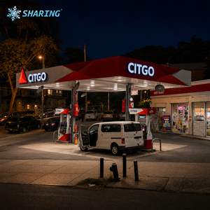 Equipo de <span class=keywords><strong>Gasolinera</strong></span> de Diseño Modular y Fácil Montaje con Envolturas de Columnas a Juego y Señales de Bombas de Combustible - Product Image 2