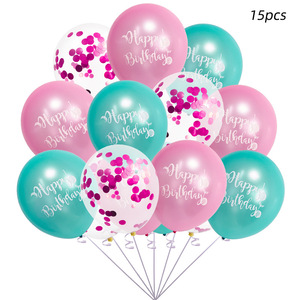 Paquete de 15 Globos de Látex de 12 Pulgadas para Revelación de Género, Confeti de Sirena de Doble Tono, Decoración para Fiesta de Cumpleaños de Niño o Niña - Product Image 2