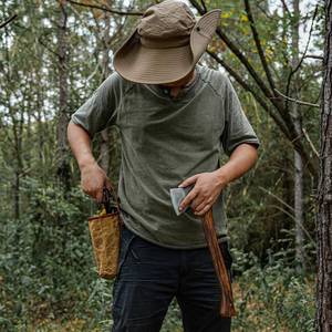 Marsupio Pieghevole in Pelle Chuanyeren, Borsa Multifunzionale per Attività all'Aperto, Campeggio, Escursionismo e Tour - Product Image 3