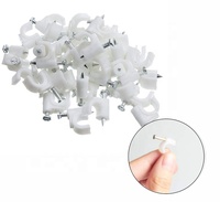 Clips de fixation murale réglables en PVC de 8/9/10/12 mm, ronds, plats, en forme de U ou de R, noirs ou blancs, en plastique PA66, pour câbles électriques, clous, fils