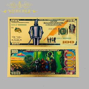2026 Gran Venta América 4 Modelos Billete de Anime <span class=keywords><strong>El</strong></span> <span class=keywords><strong>Mago</strong></span> de <span class=keywords><strong>Oz</strong></span> Bañado en Oro para Regalos - Product Image 2