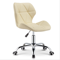 Chaise de bureau pivotante à prix réduit, dossier bas, capacité 200 kg, réglable, style nordique, en cuir, pour la maison et le bureau