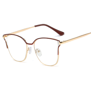 MS 95538 Trendy Blue Light Blocking Glasses <strong>Frame</strong> for Women Optical <strong>Frame</strong> for Girl <strong>Metal</strong> <strong>Frame</strong> Custom logo Brand Eyewear - Product Image 4