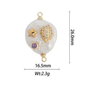 Evil Eye Double Hole Pendant Copper Plated Round Geometric For Necklace Making DIY Jewelry Findings - Product Image 4