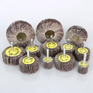 Disque de meule à lamelles abrasives 80 grains Meule abrasive Accessoires <span class=keywords><strong>Dremel</strong></span> Outil rotatif de polissage de papier de verre Roue à lamelles avec arbre - Product Image 2