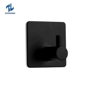 Nhà máy bán thép không gỉ tự dính tường móc đen kim loại áo móc áo móc cho phòng tắm - Product Image 1