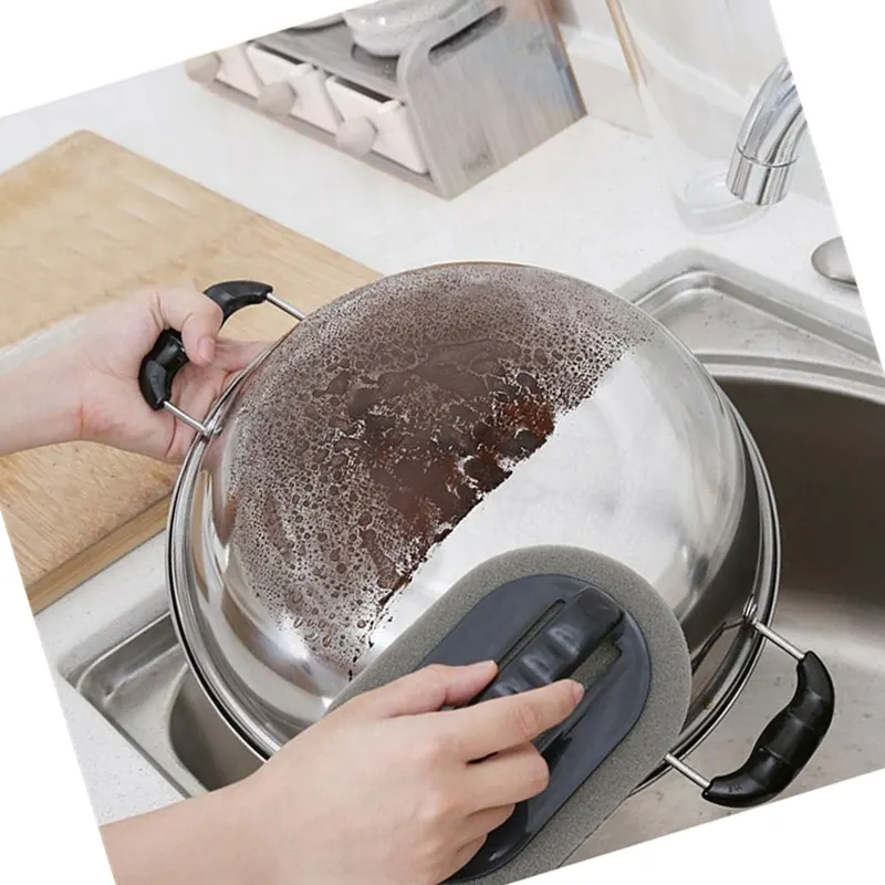 2024 NEW Products Stainless Steel Cleaning Brushes Sponge Emery Powerful Decontamination Brush for Home and Kitchen