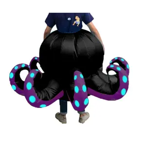 Inflatable Adult Women Men Octopus Halloween Blow Up Mascot Costumes for Animal Cartoon Cosplay Party