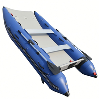 Bateau gonflable sportif de 11,8 pieds, catamaran, mini yacht à moteur, pliable, en PVC Hypalon, épaisseur 1,2 mm, utilisation en lac