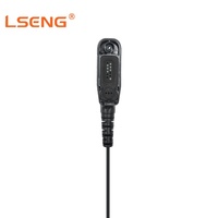 Headset PTT Bentuk G Earhook Walkie Talkie Earpiece untuk Motorola P8668i P8268 untuk Tim Properti dan Penanganan Darurat