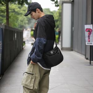 WePower Simple <b>Crossbody</b> Bag Large Nylon Lightweight Everyday Commuter Bag for <b>Men</b> Women Solid Color Black Gray Brown - Product Image 3