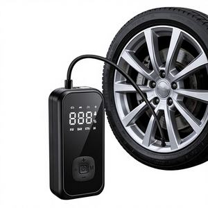 Bomba de Aire Digital ABS Multiusos para Neumáticos de Coche, Bicicletas, Balones, Inflables, con Pantalla LCD y Luz de Emergencia de 12V - Product Image 1
