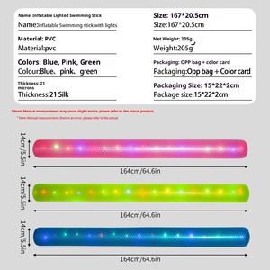 Nuovo Bastone Gonfiabile Luminoso per Nuoto con Luci Integrate <span class=keywords><strong>Effetto</strong></span> Lampeggiante Modello D2112 Design Monocolore - Product Image 2