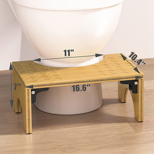 Sgabello per piedi accovacciato in bambù per bagno antiscivolo per uso domestico di alta qualità - Product Image 2