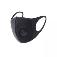 Masques faciaux en éponge en mousse colorée lavables et réutilisables, mode noire, taille unique avec valves pour le sport cycliste