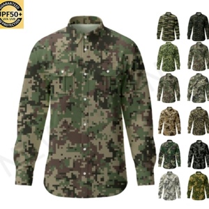 Camiseta Polo de Pesca Sublimada con Camuflaje para Hombre, Protección Todoterreno UPF 50+, Ropa de Pesca de Secado Rápido, Sudadera de Pesca - Product Image 1