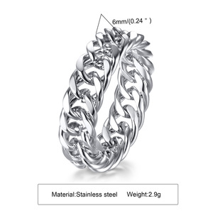 Anillo de Cadena de Acero Inoxidable para Mujer y Hombre, Dorado, Moderno, Personalizado, Impermeable, Minimalista, Apilable, para Uso Diario y Fiestas - Product Image 4