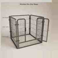 Parc pour chien en métal robuste, enclos modulaire intérieur à 4 ou 6 panneaux, 12 tailles pour chiens de taille moyenne à grande, pour l'entraînement, OEM ODM
