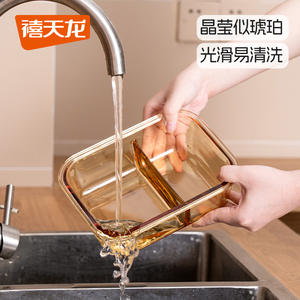 Boîte à lunch rectangulaire Xitianlong en verre, multi-compartiments, avec couvercle, chauffable, pour les employés de bureau - Product Image 3