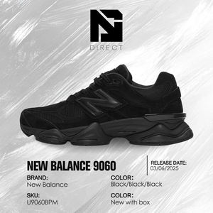 New Balance 9060 'triple Black Suede' Chaussures de sport décontractées respirantes pour la marche, achat en ligne - Product Image 6
