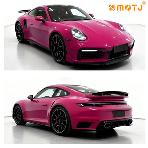 Vinilo para Autos MOTJ de Lujo, Material PET de 7.5mil, Anti-Rayones, Cambio de Color, Rojo Rubí Brillante, Garantía de <span class=keywords><strong>2</strong></span> Años, Fácil de Aplicar - Product Image 2