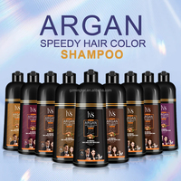 Champú Tinte para Cabello IVS de Fabricante OEM en Guangzhou, Colorido, Sin Amoníaco, Natural, de Coloración Rápida, a la Moda, en Tonos Castaño y Negro para Hombres