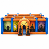 Laberinto Inflable de Halloween FUN BOUNCE, Material de PVC, Uso en Exteriores
