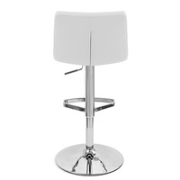 Chaise de comptoir de cuisine réglable, chaise de Pub pivotante moderne blanche, tabouret de Bar chromé