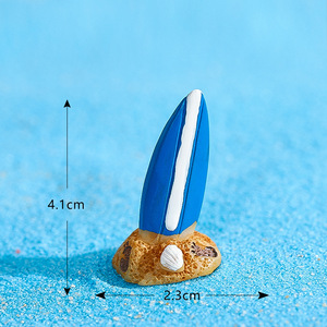 Serie personalizzabile Micro paesaggio oggetti artigianali in resina piccola spiaggia oceano ornamenti tavola da surf barca a vela Seashell modello decorativo - Product Image 6