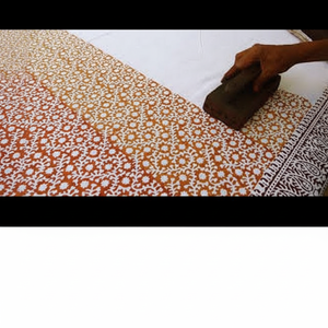 Tela de algodón con impresión de bloques para tiendas, para uso como textiles para el hogar - Product Image 1
