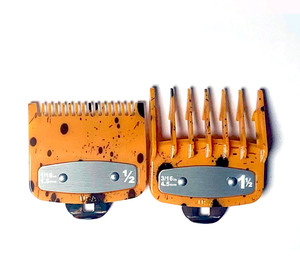 10 Uds. Herramientas de barbería, accesorio para recortadora de pelo, cortadora de peluquería, protector de hoja amarillo manchado con clip de acero recto - Product Image 2