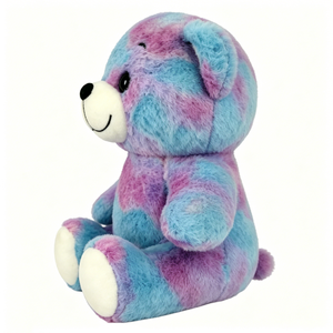 Ours en peluche tie-dye personnalisé, ours en peluche bleu et violet, ours en peluche coloré, jouet ours en peluche assis - Product Image 5