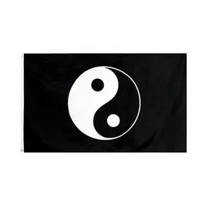 3x5FT Yin Yang Flag Vivid Color Taoism Dorm Man Cave Garage Yoga