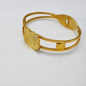 Gioielli in oro acciaio inossidabile gioielli gattino gatto bracciale bracciale per donne bambini - Product Image 2