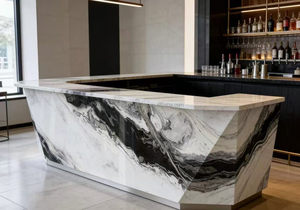 Mármol Blanco Panda de Brasil, Losas Grandes para Escaleras, Encimeras, Mesones de Baño, Comedor, Tamaño Personalizado, Lujo, Ecológico - Product Image 3