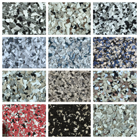 Échantillon Gratuit de Flocons de Résine Époxy pour Revêtements de Sols de Garage, OEM, Fins, Durs, Couleurs Mixtes, Copeaux de Vinyle