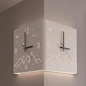 Horloge murale décorative d'art personnalisée, horloge créative en métal LED pour le coin du salon - Product Image 3