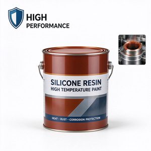 200# Industrial Metal Exhaust Pipe High Temp topcoat Coating <b>Silicone</b> Heat Resistant Paint - Product Image 1