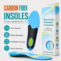 Semelles orthopédiques sportives en fibre de carbone sur mesure avec soutien de la voûte plantaire et absorption des chocs pour hommes et femmes