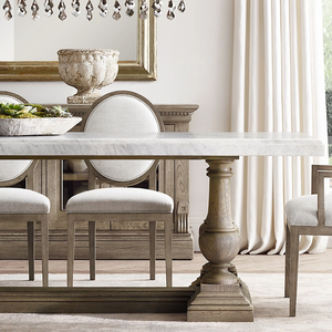 Table à manger en <span class=keywords><strong>bois</strong></span> massif <span class=keywords><strong>de</strong></span> chêne <span class=keywords><strong>naturel</strong></span> au design moderne et luxueux <span class=keywords><strong>chaises</strong></span> meubles table à manger ensemble pour <span class=keywords><strong>4</strong></span> 6 sièges - Product Image 5