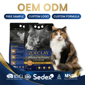 OEM ODM Usine de gros Charbon actif Poudre pour bébé Argile de sodium Granulés minéraux Litière agglomérante pour chat en bentonite Premium - Product Image 1